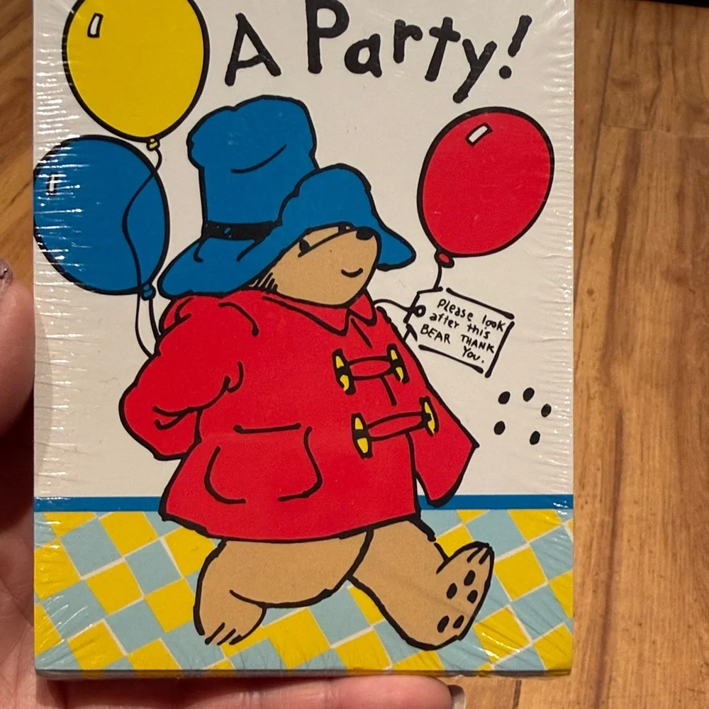 New Vintage 90’s DesignWare Paddington Bear Party Invitations 3 packs of 8